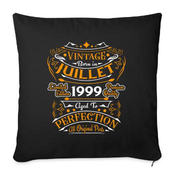 Vintage Geburtstagsgeschenk Vintage Juli 1999 - Sofakissenbezug 45 x 45 cm - Schwarz - Vorne