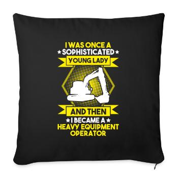 Excavator Driver Excavator Operator Heavy Equipment Operator - Sofa pillowcase 17,3'' x 17,3'' (45 x 45 cm) - black - Front