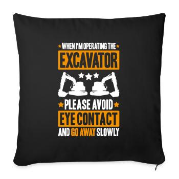 Excavator Driver Excavator Operator Heavy Equipment Operator - Sofa pillowcase 17,3'' x 17,3'' (45 x 45 cm) - black - Front