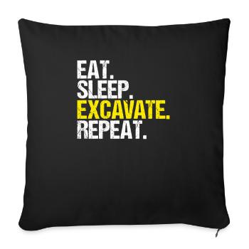 Excavator Driver Excavator Operator Heavy Equipment Operator - Sofa pillowcase 17,3'' x 17,3'' (45 x 45 cm) - black - Front