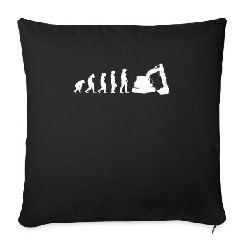 Baggerfahrer Baggerführer Heavy Equipment Operator - Sofakissenbezug 45 x 45 cm - Schwarz - Vorne