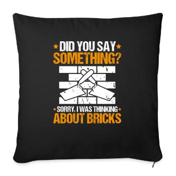 Master Masonry Masonry Bricklayer Mason - Sofa pillowcase 17,3'' x 17,3'' (45 x 45 cm) - black - Front