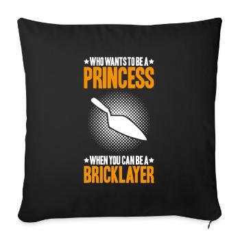 Maître Maçonnerie Maçonnerie Maçon Maçon - Housse de coussin décorative 45 x 45 cm - noir - Devant
