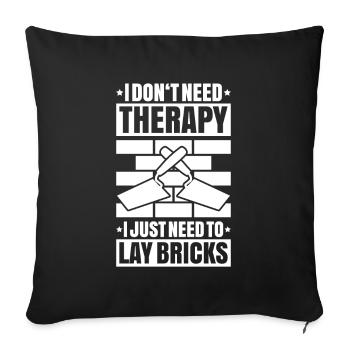 Master Masonry Masonry Bricklayer Mason - Sofa pillowcase 17,3'' x 17,3'' (45 x 45 cm) - black - Front