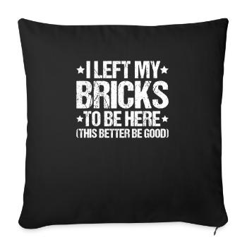 Master Masonry Masonry Bricklayer Mason - Sofa pillowcase 17,3'' x 17,3'' (45 x 45 cm) - black - Front