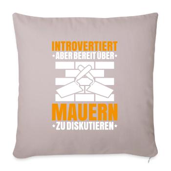 Maurer Maurermeister Mauerwerk Bricklayer Mason - Sofakissenbezug 45 x 45 cm - helles Taupe - Vorne