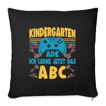 Kindergarten Ade Bye Kita Abgänger 2026 Junge - Sofakissenbezug 45 x 45 cm - Schwarz - Vorne