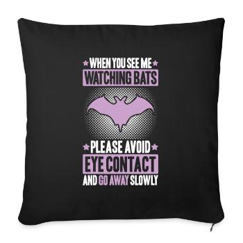 Fledermaus Fledermäuse Chauves-souris Fledertier - Housse de coussin décorative 45 x 45 cm - noir - Devant