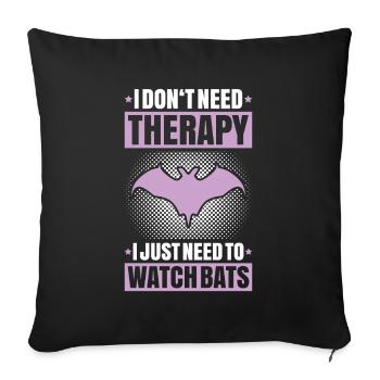 Fledermaus Fledermäuse Bat Bats Fledertier - Sofakissenbezug 45 x 45 cm - Schwarz - Vorne