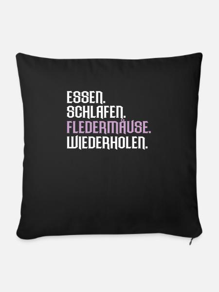 Fledermaus Fledermäuse Bat Bats Fledertier - Sofakissenbezug 45 x 45 cm - Schwarz