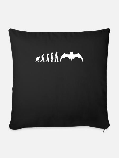 Fledermaus Fledermäuse Bat Bats Fledertier - Sofakissenbezug 45 x 45 cm - Schwarz