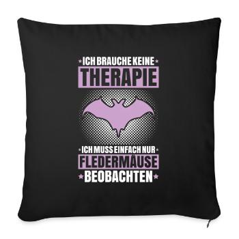 Fledermaus Fledermäuse Bat Bats Fledertier - Sofakissenbezug 45 x 45 cm - Schwarz - Vorne