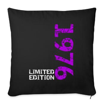 1976 Limited Edition Birthday Gift Wife Husband - Sofa pillowcase 17,3'' x 17,3'' (45 x 45 cm) - black - Front