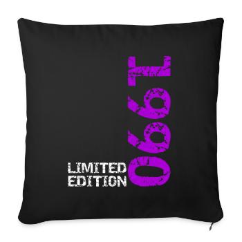 1990's Limited Edition Birthday Gift Wife Husband - Sofa pillowcase 17,3'' x 17,3'' (45 x 45 cm) - black - Front