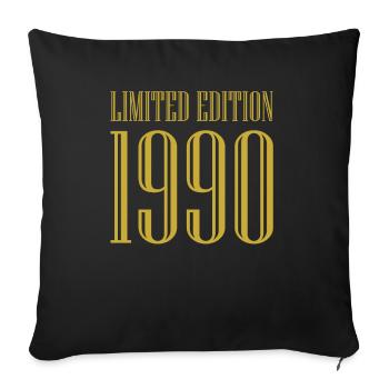 1990's Limited Edition Birthday Gift Wife Husband - Sofa pillowcase 17,3'' x 17,3'' (45 x 45 cm) - black - Front