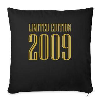 2009 Édition Limitée Anniversaire Cadeau Femme Mari - Housse de coussin décorative 45 x 45 cm - noir - Devant
