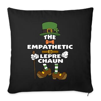 The Empathetic Leprechaun St Patrick's Day - Sofakissenbezug 45 x 45 cm - Schwarz - Vorne