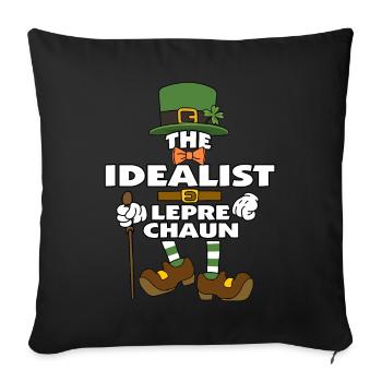 The Idealist Leprechaun St Patrick's Day - Sofakissenbezug 45 x 45 cm - Schwarz - Vorne