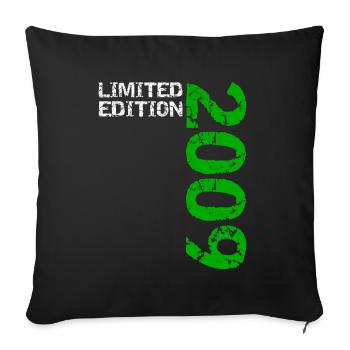 2009 Édition Limitée Anniversaire Cadeau Femme Mari - Housse de coussin décorative 45 x 45 cm - noir - Devant