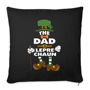 The Dad Leprechaun St Patrick's Day - Sofa pillowcase 17,3'' x 17,3'' (45 x 45 cm) - black - Front