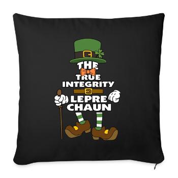 The True Integrity Leprechaun St Patrick's Day - Sofakissenbezug 45 x 45 cm - Schwarz - Vorne