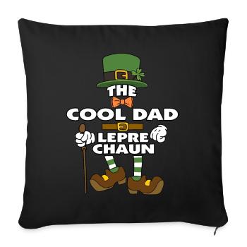 The Cool Dad Leprechaun St Patrick's Day - Sofa pillowcase 17,3'' x 17,3'' (45 x 45 cm) - black - Front
