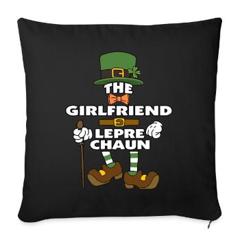 The Girlfriend Leprechaun St Patrick's Day - Sofa pillowcase 17,3'' x 17,3'' (45 x 45 cm) - black - Front