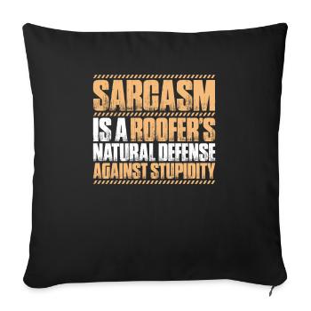Roofer Roofing Roofing Roofing Roofers Roofing - Sofa pillowcase 17,3'' x 17,3'' (45 x 45 cm) - black - Front
