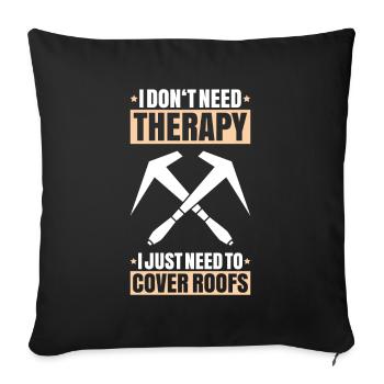 Roofer Roofing Roofing Roofing Roofers Roofing - Sofa pillowcase 17,3'' x 17,3'' (45 x 45 cm) - black - Front