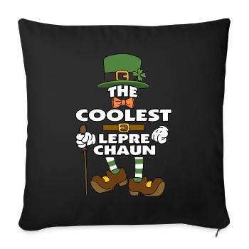 The Coolest Leprechaun St Patrick's Day - Sofa pillowcase 17,3'' x 17,3'' (45 x 45 cm) - black - Front