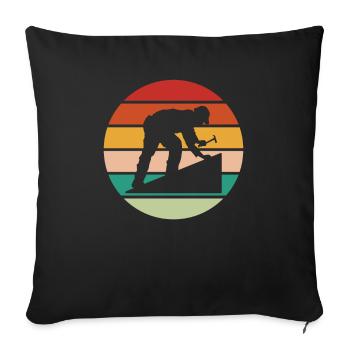Roofer Roofing Roofing Roofing Roofers Roofing - Sofa pillowcase 17,3'' x 17,3'' (45 x 45 cm) - black - Front