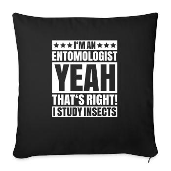 Entomologist Entomology Intomology Insects - Sofa pillowcase 17,3'' x 17,3'' (45 x 45 cm) - black - Front