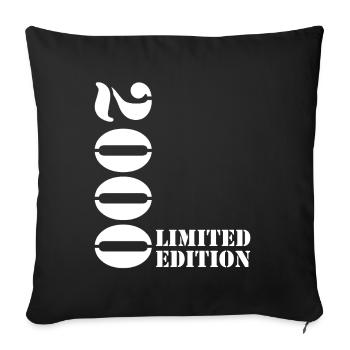 2000 Limited Edition Birthday Gift Wife Husband - Sofa pillowcase 17,3'' x 17,3'' (45 x 45 cm) - black - Front