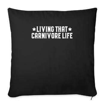 Carnivore Diät Carnivore Ernährung Carnivore Diet - Sofa pillowcase 17,3'' x 17,3'' (45 x 45 cm) - black - Front