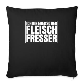 Carnivore Diät Carnivore Ernährung Carnivore Diet - Sofakissenbezug 45 x 45 cm - Schwarz - Vorne