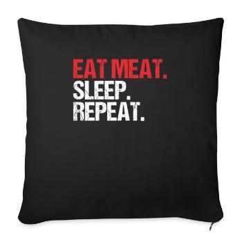 Carnivore Diät Carnivore Ernährung Carnivore Diet - Sofakissenbezug 45 x 45 cm - Schwarz - Vorne