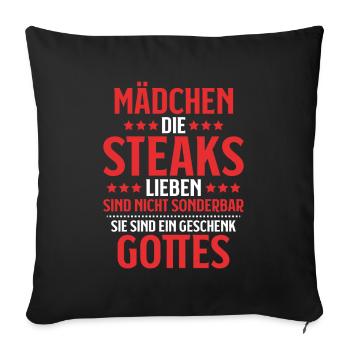 Carnivore Diät Carnivore Ernährung Carnivore Diet - Sofakissenbezug 45 x 45 cm - Schwarz - Vorne