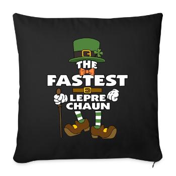 The Fastest Leprechaun St Patrick's Day - Sofa pillowcase 17,3'' x 17,3'' (45 x 45 cm) - black - Front