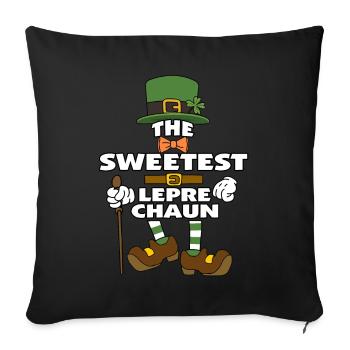 The Sweetest Leprechaun St Patrick's Day - Sofa pillowcase 17,3'' x 17,3'' (45 x 45 cm) - black - Front