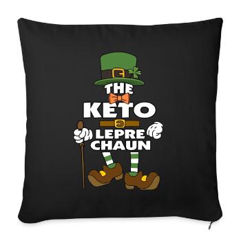 Le Keto Leprechaun St Patrick’s Day - Housse de coussin décorative 45 x 45 cm - noir - Devant