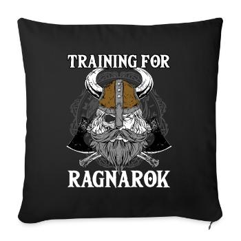 Formation pour Ragnarok I Odin Vikings - Housse de coussin décorative 45 x 45 cm - noir - Devant