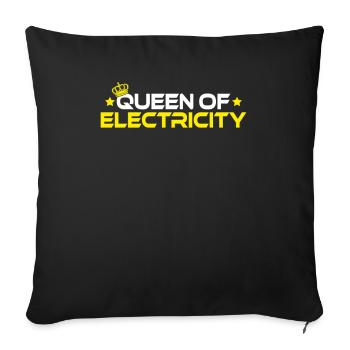 Électricien électronique Électricien monteur de lignes - Housse de coussin décorative 45 x 45 cm - noir - Devant