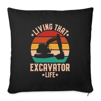 Excavator Driver Excavator Operator Heavy Equipment Operator - Sofa pillowcase 17,3'' x 17,3'' (45 x 45 cm) - black - Front