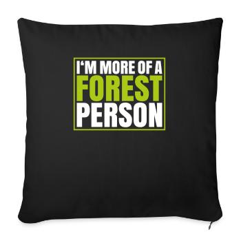Forester Forestry Forester Forest workers Forest - Sofa pillowcase 17,3'' x 17,3'' (45 x 45 cm) - black - Front