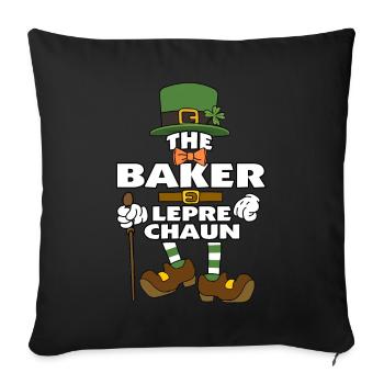 Le lutin Baker St Patrick - Housse de coussin décorative 45 x 45 cm - noir - Devant
