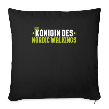 Nordic Walking Nordic Walker Nordic Walken - Sofakissenbezug 45 x 45 cm - Schwarz - Vorne
