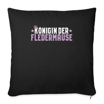Fledermaus Fledermäuse Bat Bats Fledertier - Sofakissenbezug 45 x 45 cm - Schwarz - Vorne