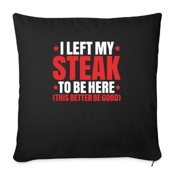 Carnivore Diät Carnivore Ernährung Carnivore Diet - Sofa pillowcase 17,3'' x 17,3'' (45 x 45 cm) - black - Front