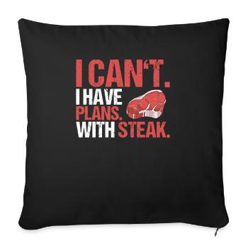 Carnivore Diät Carnivore Ernährung Carnivore Diet - Sofa pillowcase 17,3'' x 17,3'' (45 x 45 cm) - black - Front