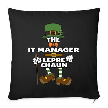 The It Manager Leprechaun St Patrick's Day - Sofakissenbezug 45 x 45 cm - Schwarz - Vorne